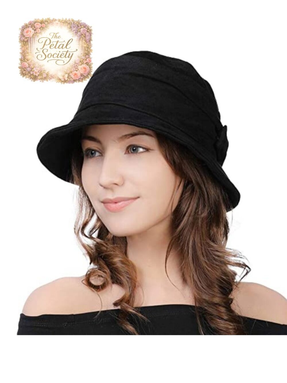 Comhats Womens Vintage 1920s Cloche Bucket Hat Packable Floppy Winter Party